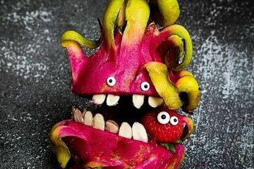 شاهد بالصور عمل فني فكاهي بإستخدام مكونات الطعام